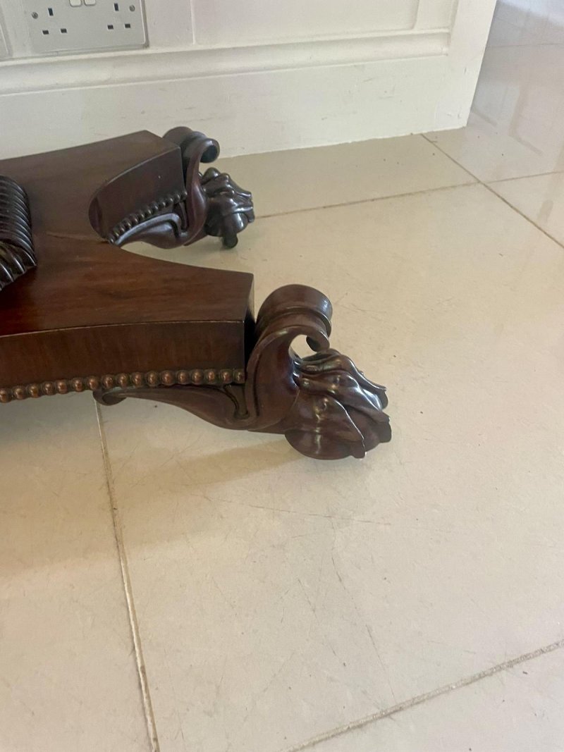 Quality Antique William IV Rosewood Card/Side Table - Image 12